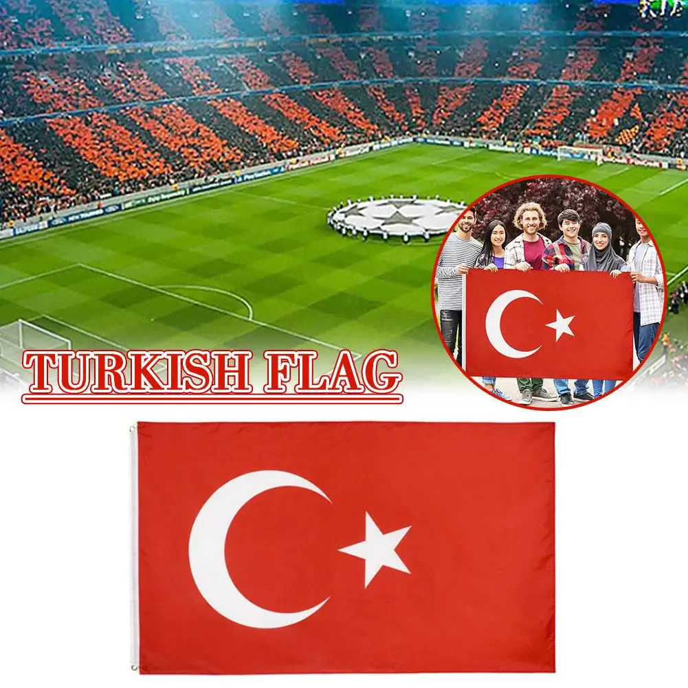 NEW 3X5 TURKEY FLAG 3FT X 5FT FLAGS TURKISH 90x150cm National Country Decoration Hanging Flag Turkey Flag Home H5H2