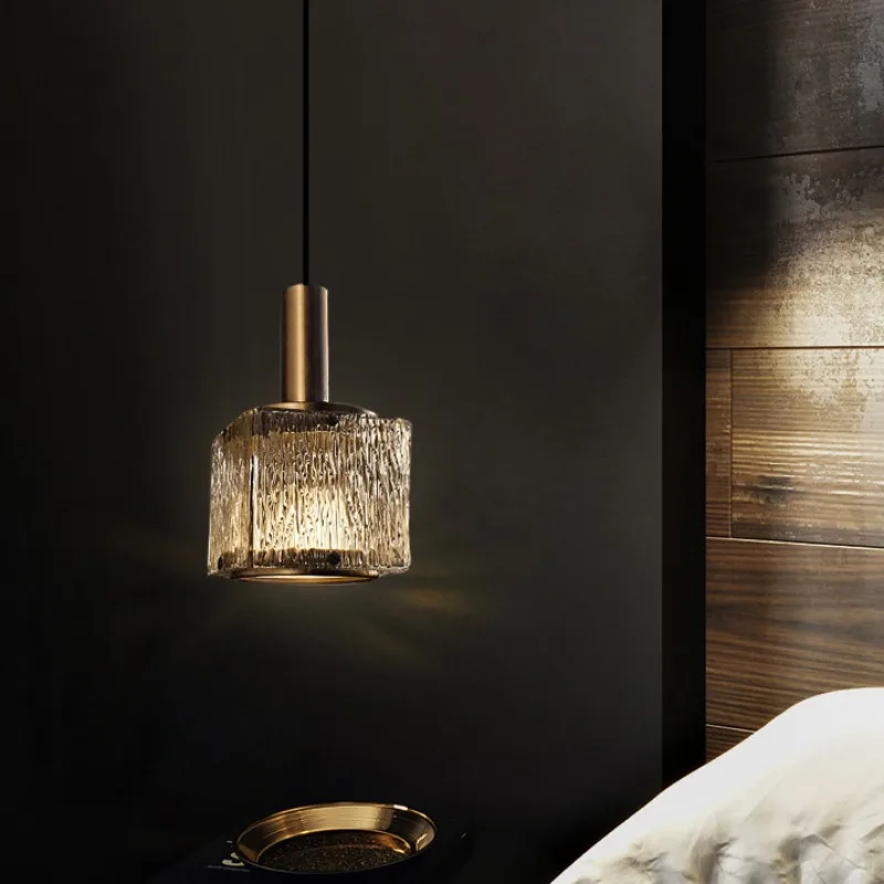 Nordic Licht Luxe Kleine Kroonluchter, Master Slaapkamer Bedlampdecoratie, Eenvoudige Kristallen Lamp