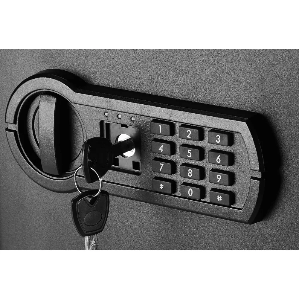 Caja fuerte de seguridad electrónica con cerradura de teclado para objetos de valor, capacidad de 1,2 pies cúbicos