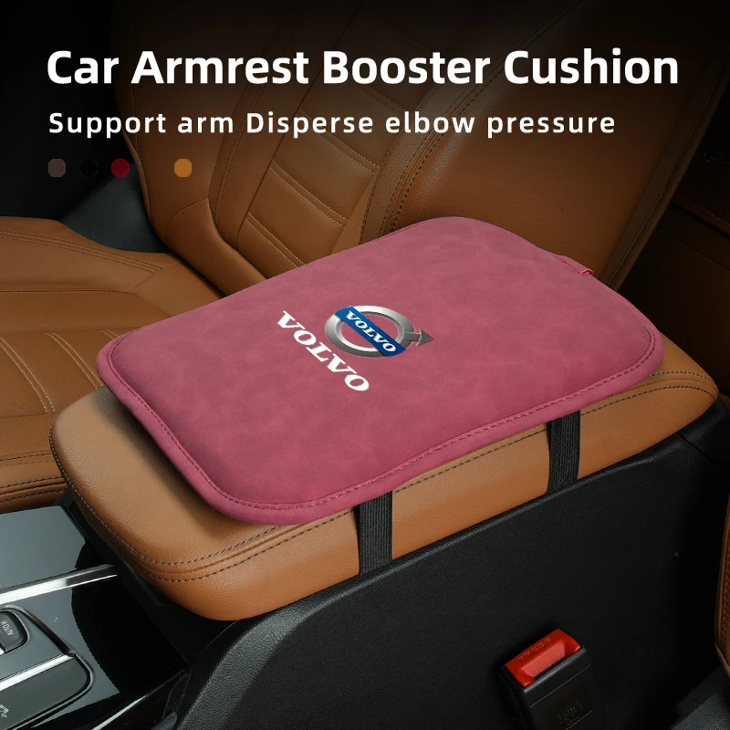 Car Armrest Box Mat Auto Center Console Arm Rest Booster Cushion For Volvo R XC40 XC60 XC70 XC90 V40 V60 V90 S60 S80 S90