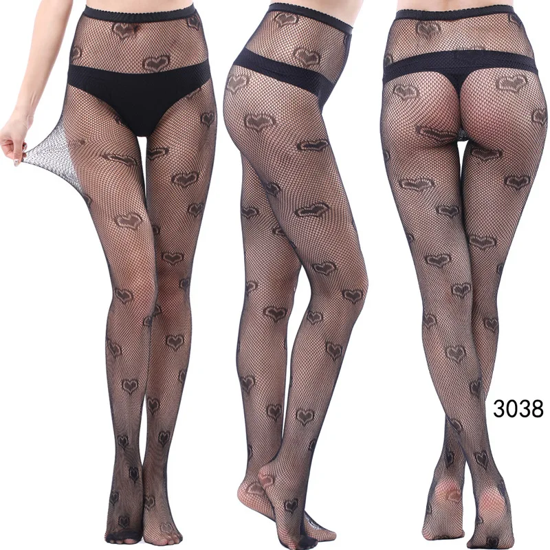 Neuartige Übergrößen-Netzstrumpfhose Sexy Hohle Spitzenstrümpfe Schwarze Overknee-Strümpfe für Damen Dessous – Detail 11