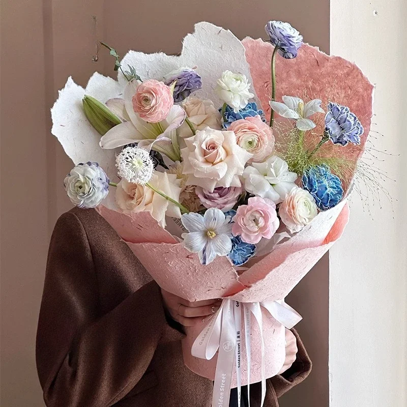 4pcs 10pcs / Rose Packaging Petal Paper Dopamine Thickening Flower Packaging Paper Craft Soft Texture Gift Material