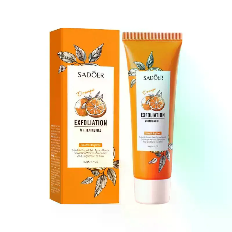 

SADOER Orange Exfoliating Peeling Gel Facial Scrub Moisturizing Nourish Repair Scrubs Blackhead Removal Face Cleanser Cosmetics