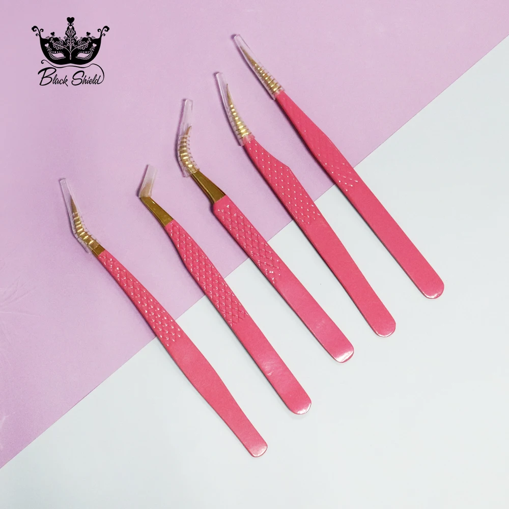 

Stainless Steel Straight and Curved Eyelash Extension Tweezers Makeup Tools for False Eyelashes 3D Accurate Non-magnetic Pincet