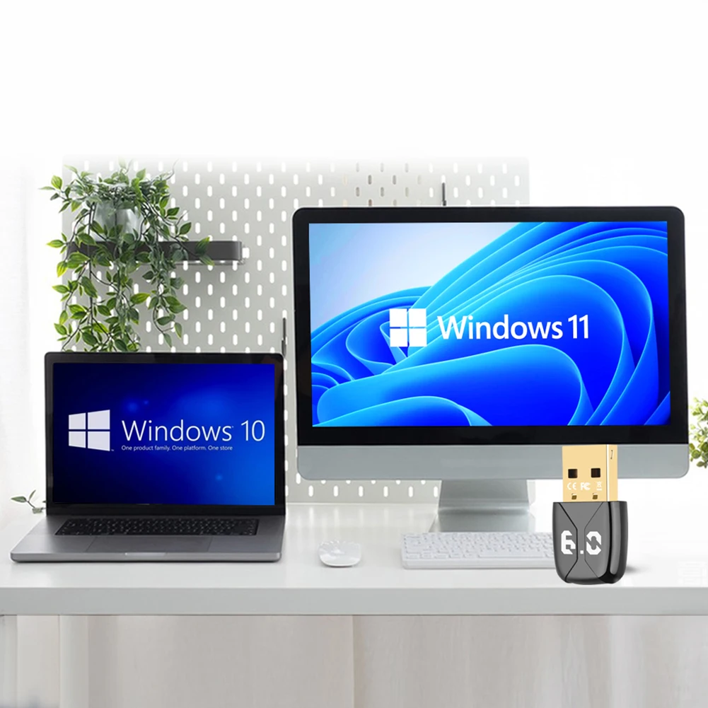 BT 6.0 محول USB BT قابس مهايئ وتشغيل جهاز استقبال الارسال BT اللاسلكي للكمبيوتر المتكلم لوحة مفاتيح الماوس اللاسلكية
