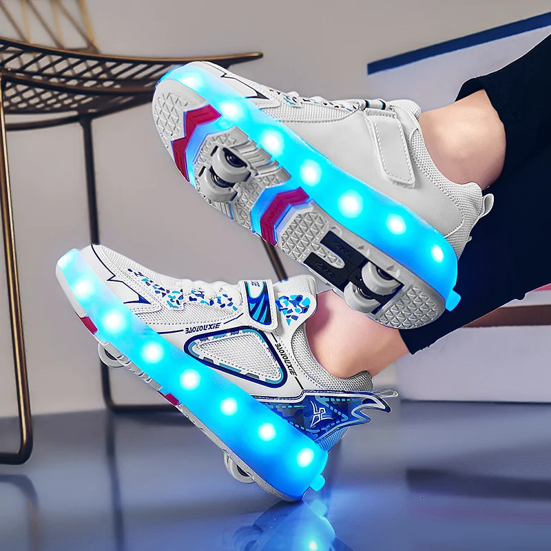

Shoes, lightweight and breathable, LED flashing roller skates, no-pressure sports, cool roller skates, fashionable and trendy