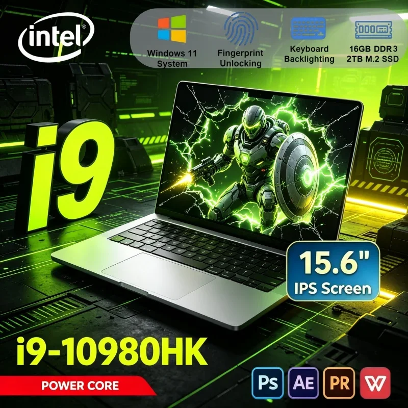 2026 Trending Pick 15.6" 120Hz FHD IPS Notebook Intel Core i9-10980HK 16/32GB 2TB SSD Win11 Multimedia Office Laptop