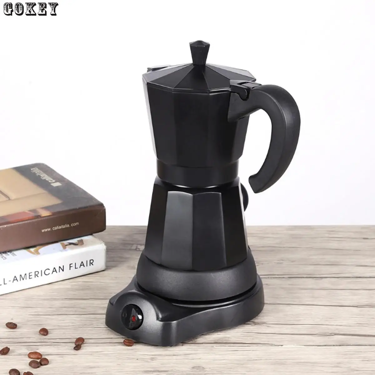 300ml Portable Electric Coffee Maker Stainless Steel Espresso Mocha Coffee Pot Percolator Tools Filter Espresso Machine GK545