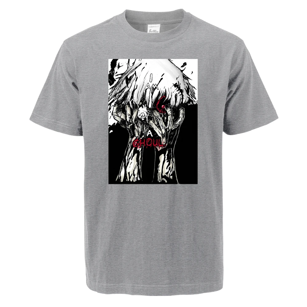 Classics Anime Bloody Tokyo Ghoul Kaneki Ken 2024 Summer Unisex Harajuku T-Shirts Cotton Streetwear Men\'s Short Sleeve Tops