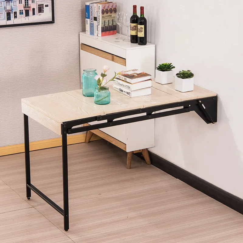 

Top Quality Hardware Desk Hidden Mechanism Pull Out Leg Dining Console Wall-mounted Convertible Foldable Table Shelf