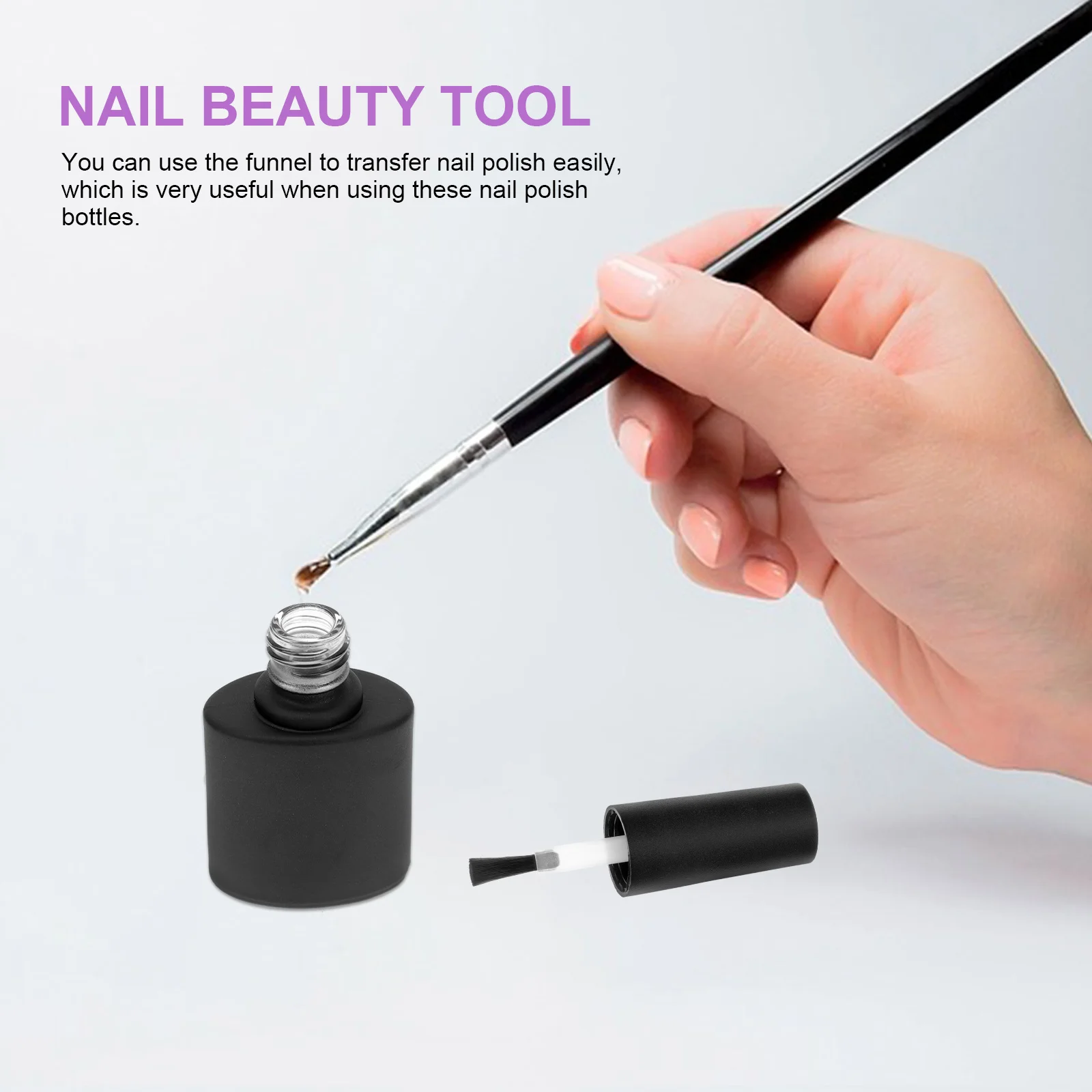 10 Uds. Botellas de esmalte de uñas con forma oblata, herramientas de almacenamiento de barniz de uñas recargables portátiles, suministros de manicura femenina