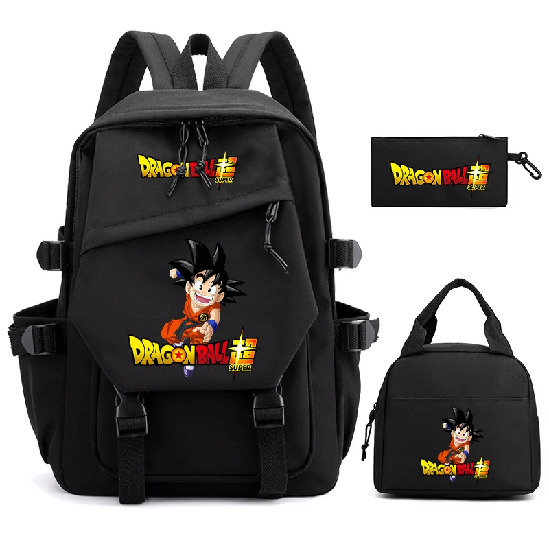 

3Pcs/set Dragon Ball Backpack for Children Girl Boy Back To School Schoolbag Teen Lunch Bags Student School Bags Travel Backpack