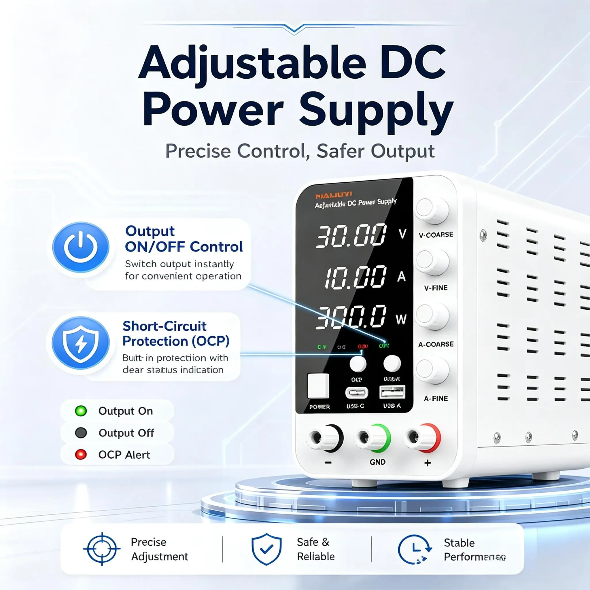 DC Laboratory Power Supply 30V 60V 120V Adjustable Current Voltage Stabilizer Bench Power Source For Lab Testing Use