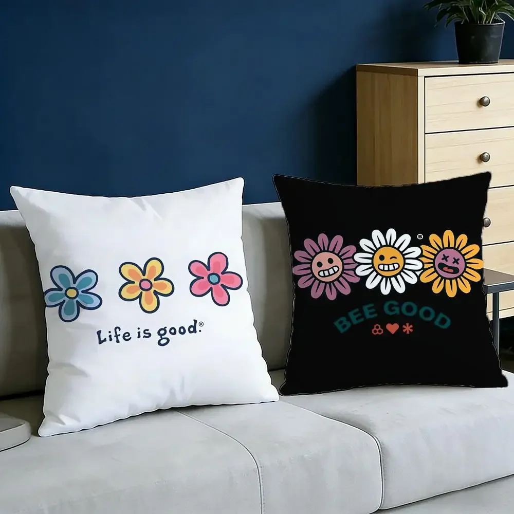 Retro RRetro Daisy Sloganing Cushion Cover Soft Pillow Cases for Home Bedroom Living Room Sofa