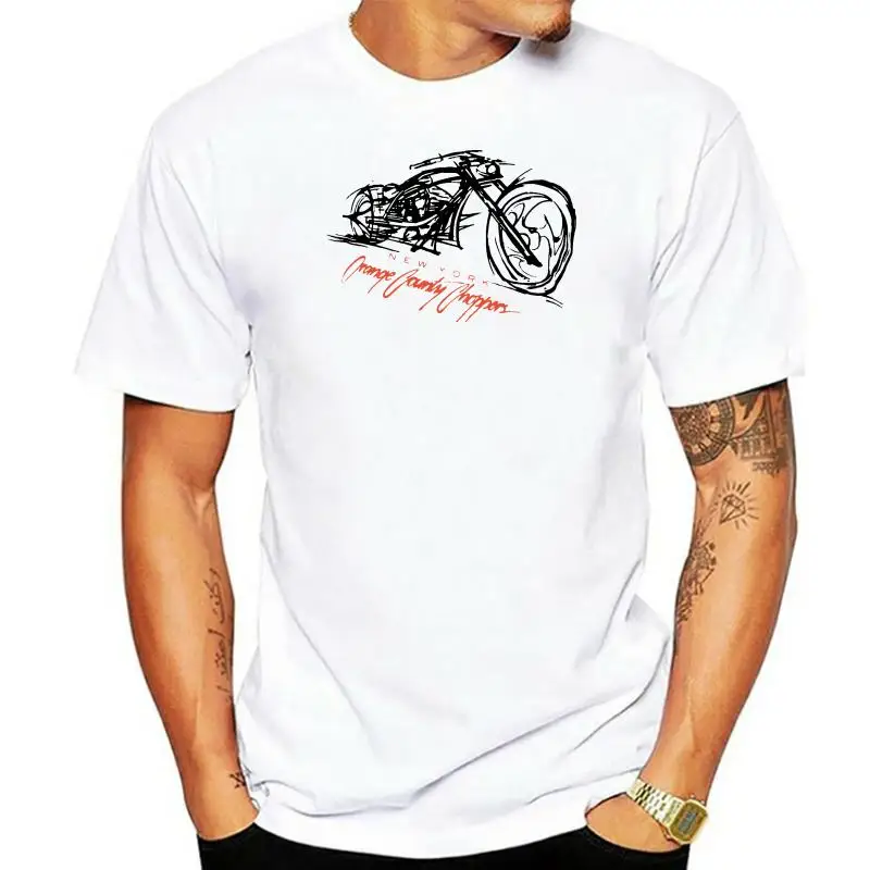 Bike Render OCC Orange County Choppers T-Shirt (White) - Merchandise