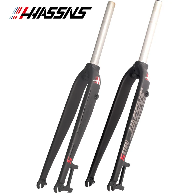 HASSNS MTB Fork Rigid Bicycle Fork 26/27.5/29inch Aluminum Alloy Mountain Bike Fork Straight Tube V-brake MTB Hard Fork