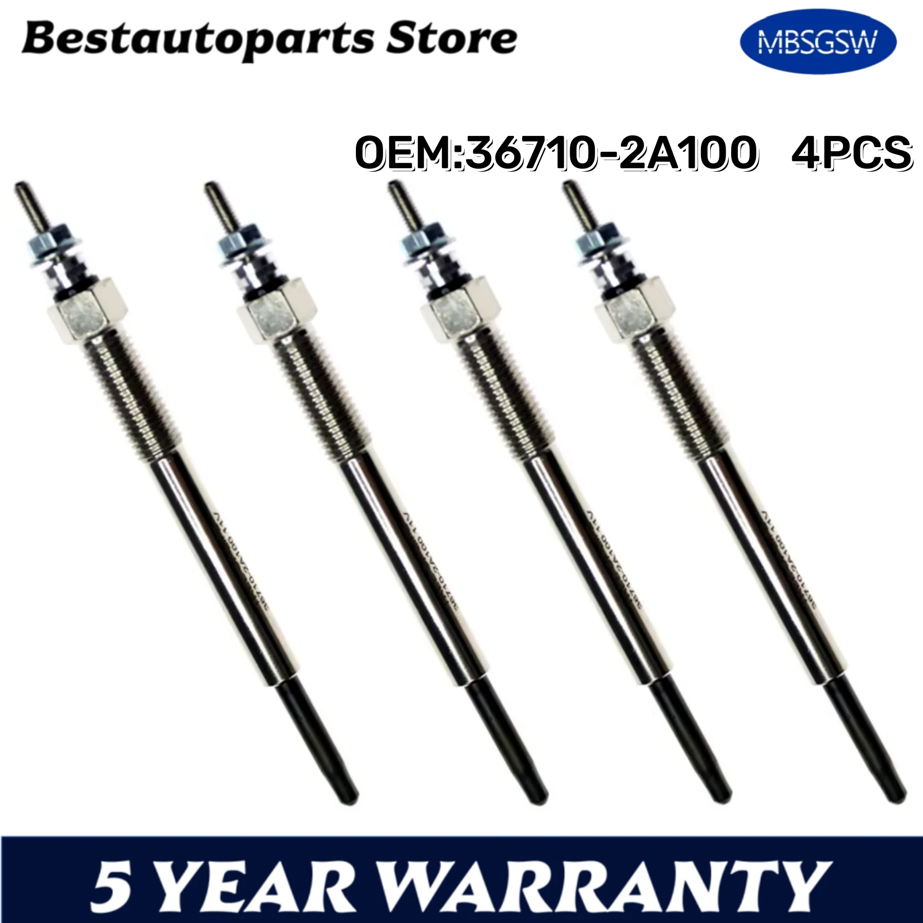 

4X Glow Plugs 11V For KIA CARENS III CEE'D PRO CEED SOUL VENGA 1.4 1.6 CRDi 2010+ Dual Core 36710-2A100 36710-2A200 367102A200