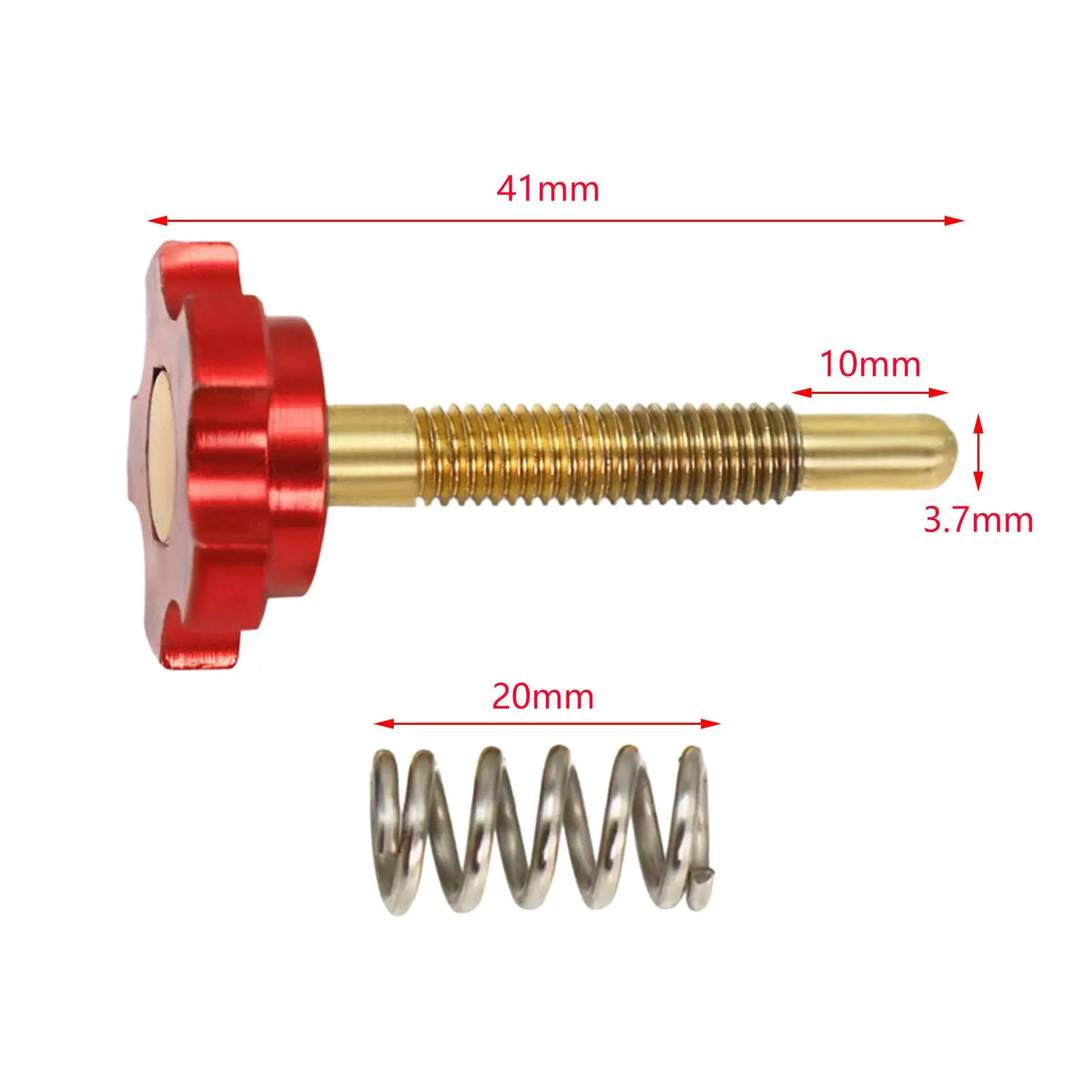 Adjustable Air Fuel Mixture Screw Red Metal Carburetor Idle Speed Control for Motorcycle Compatible with PWK NSR