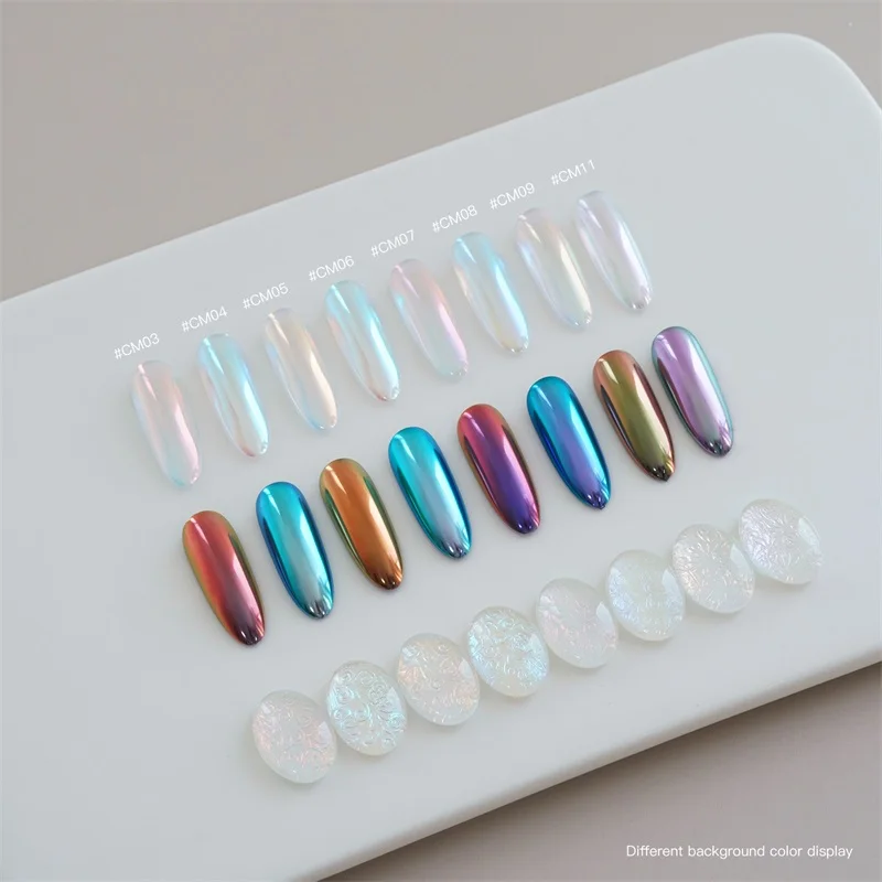 HNDO New Package Aurora Chrome Nail Powder Chameleon Rubbing Glitter Bright Shiny Effect for Manicure Decoration Pigment Dust - view 4