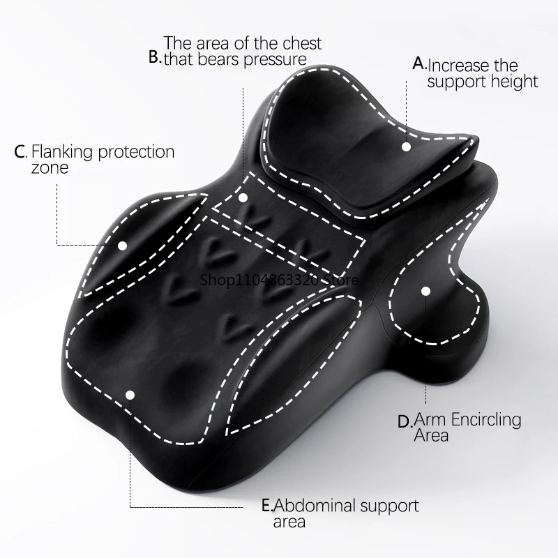 Memory Foam Ergonomic Wedge Pillow Prone Pillow for Sleeping Reading Pillow for Bed Ergonomic Support for Back Pain for Massage