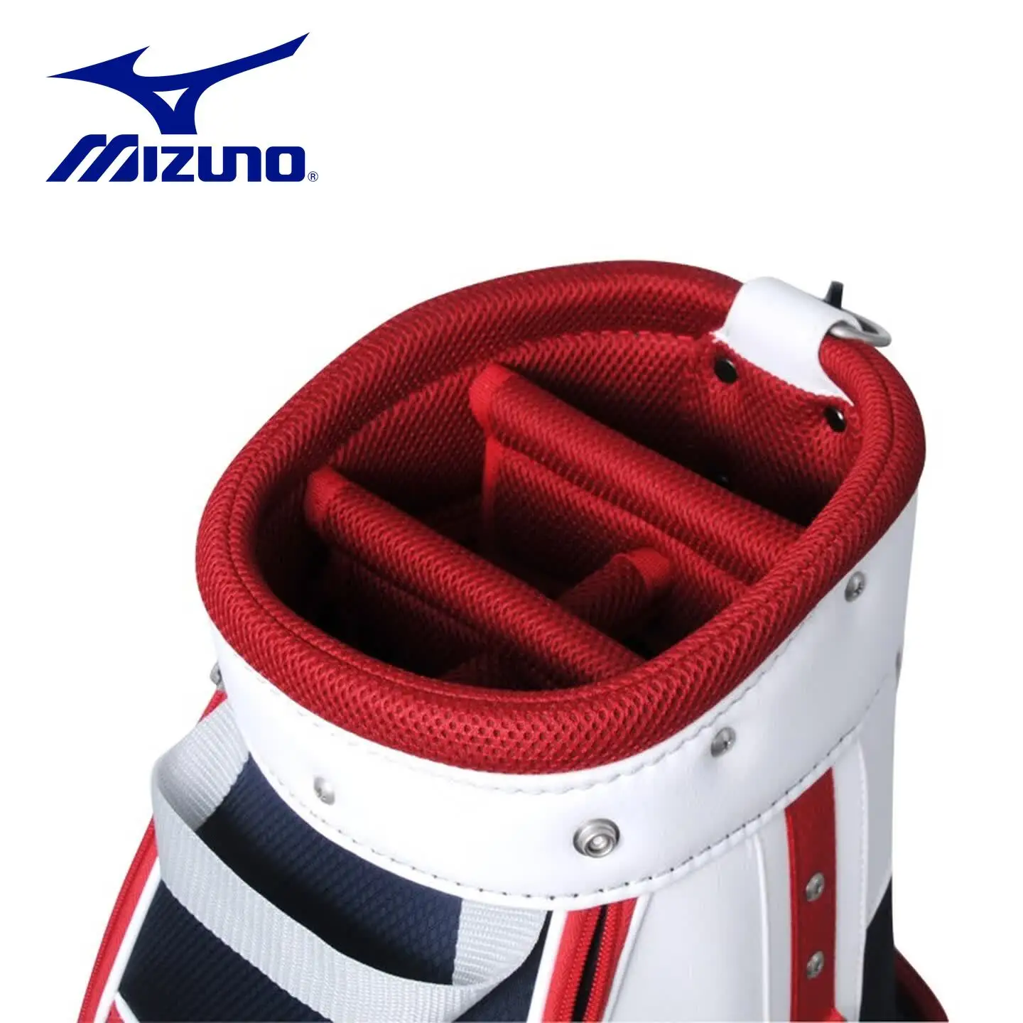 Mizuno Golf Cart Bag Women Lightweight Portable Travel Carry Case Synthetic Fiber Full Set Club Organizer Navy Accessories view 6