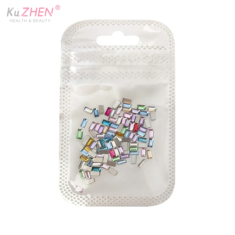 100 Pz/1 Borsa di Cristallo Del Chiodo Strass Pendenti e Ciondoli di Lusso Unghie Artistiche Gemme Flatback Per 3D Decorazione Del Chiodo Glitter Pietra Manicure Decor