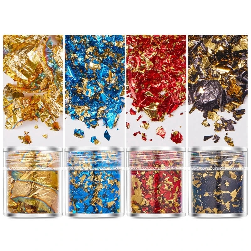 Shimmering Gold Flakes for Handmade Jewelry Gold Leaf Flakes Gleaming Gold Flakes for Stunning Resin Art and Craft