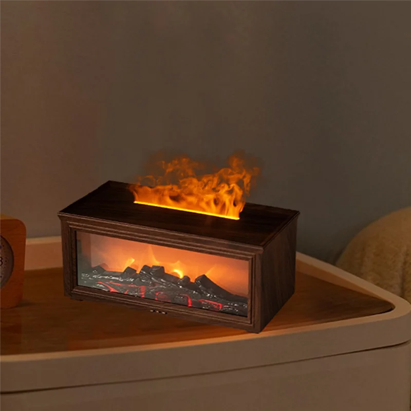 A56T-диффузор для ароматерапии, имитация камина с динамическим эффектом пламени, красочный диффузор для ароматерапии для дома и офиса B