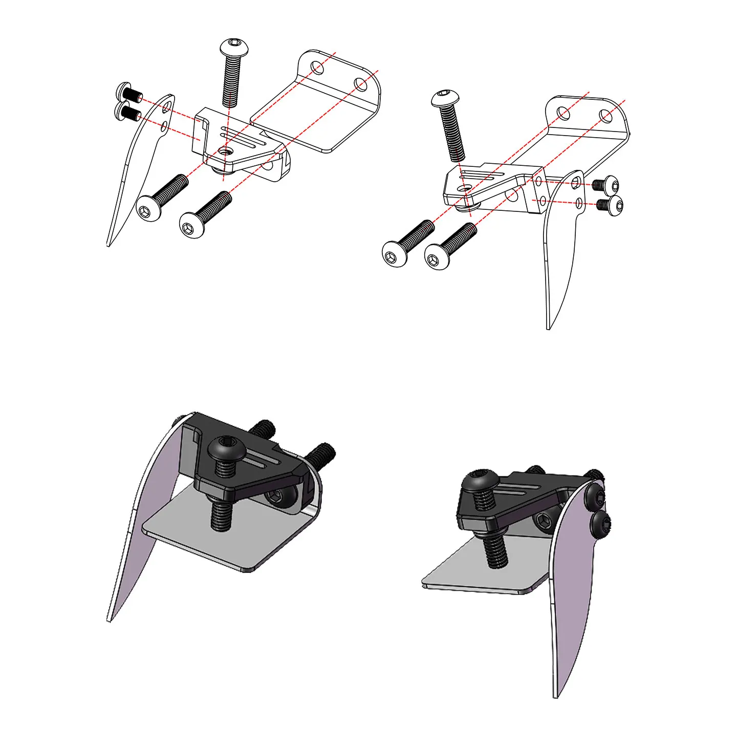 

Регулировочная пластина из нержавеющей стали HR Traxxas Disruptor + комплект регулировочных кронштейнов пластинчатой пластины