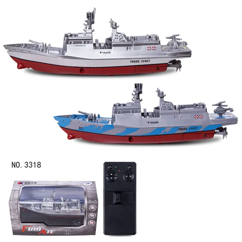 

New 16cm Frigate Model 2.4G Remote Control Water Stunt Remote Control Ship Military Battleship Model Children's Toy Holiday Gift