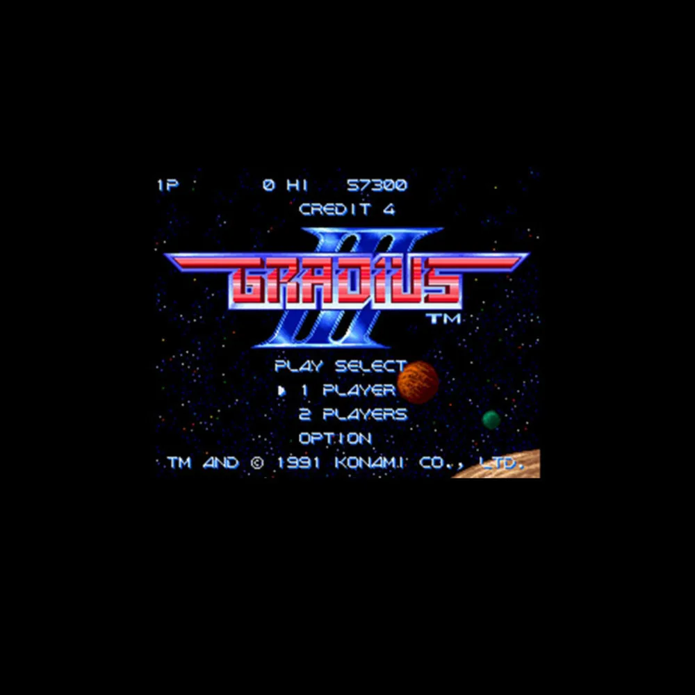 Gradius III NTSC Version 16 Bit 46 Pin Big Gray Game Card For USA Game Players