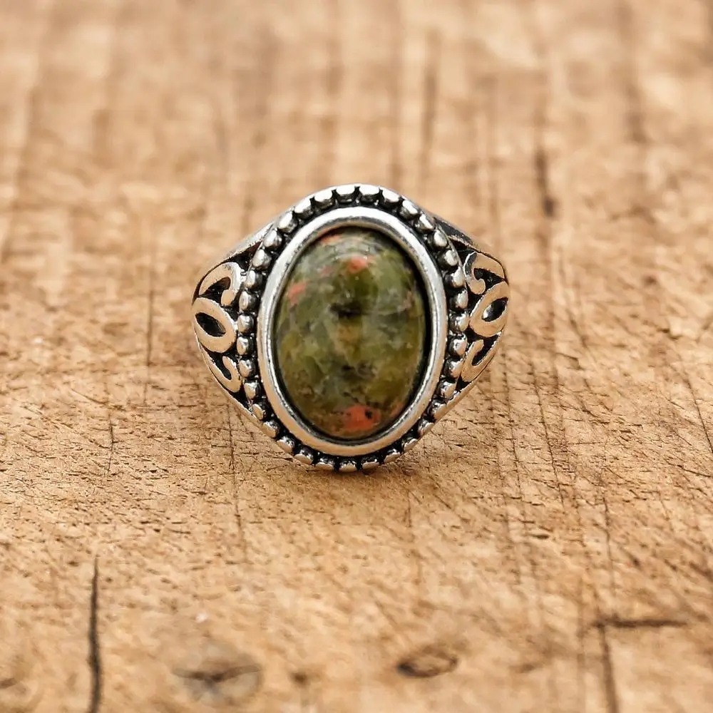 10*14mm Natural Stone Vintage Ring Antique Jewelry Adjustable Tiger Eye Rings for Women Men Large Stone Party Jewelry Gift view 5