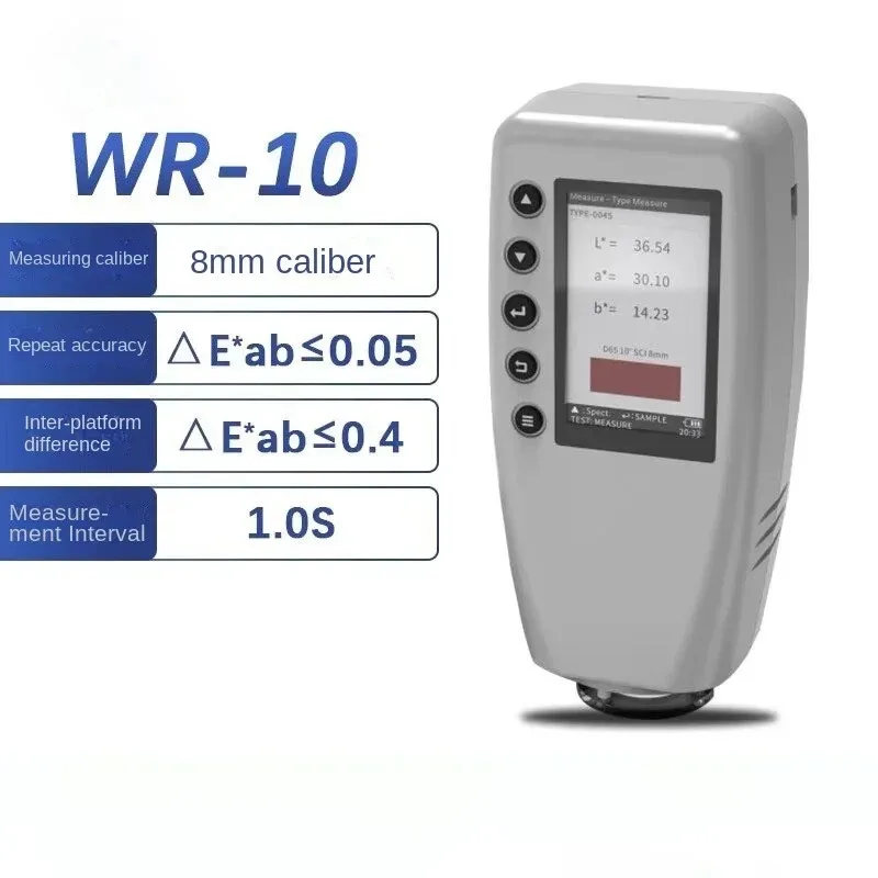 Digital Precision Color & Gloss Analyzer WR10 Series, 4/8mm Portable Meter for Metal & Stone Surface Testing