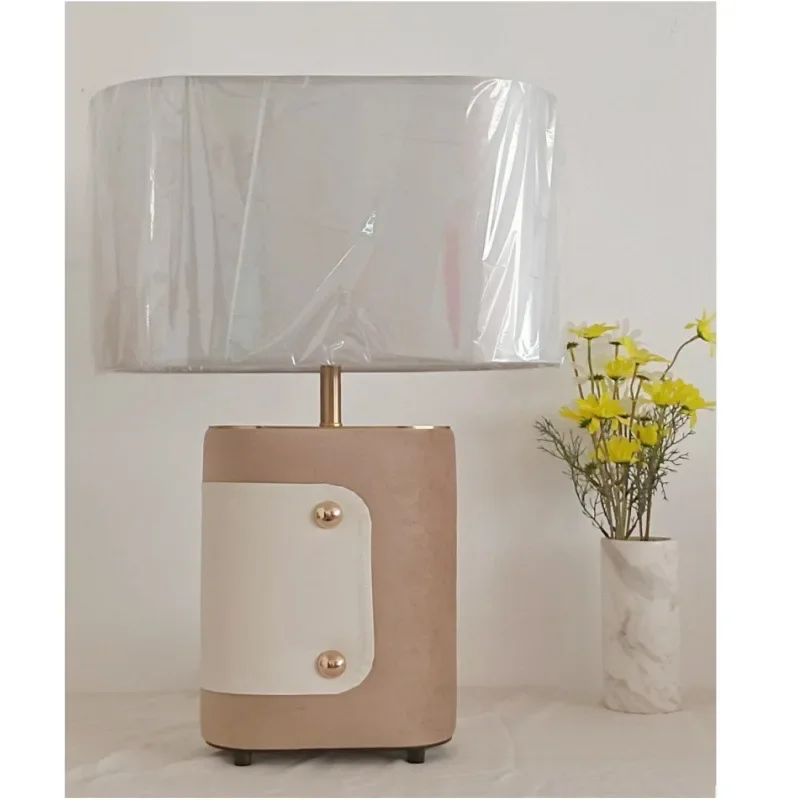 ما بعد الحداثة، إبداعي، بسيط، غرفة معيشة، جلد، مصباح مكتبي، بجانب السرير #4