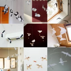 Paper Angel Rotary Wind Bell Pendant, Nordic Baby Bed Bell, Danish Swallow Balanced Aerial
