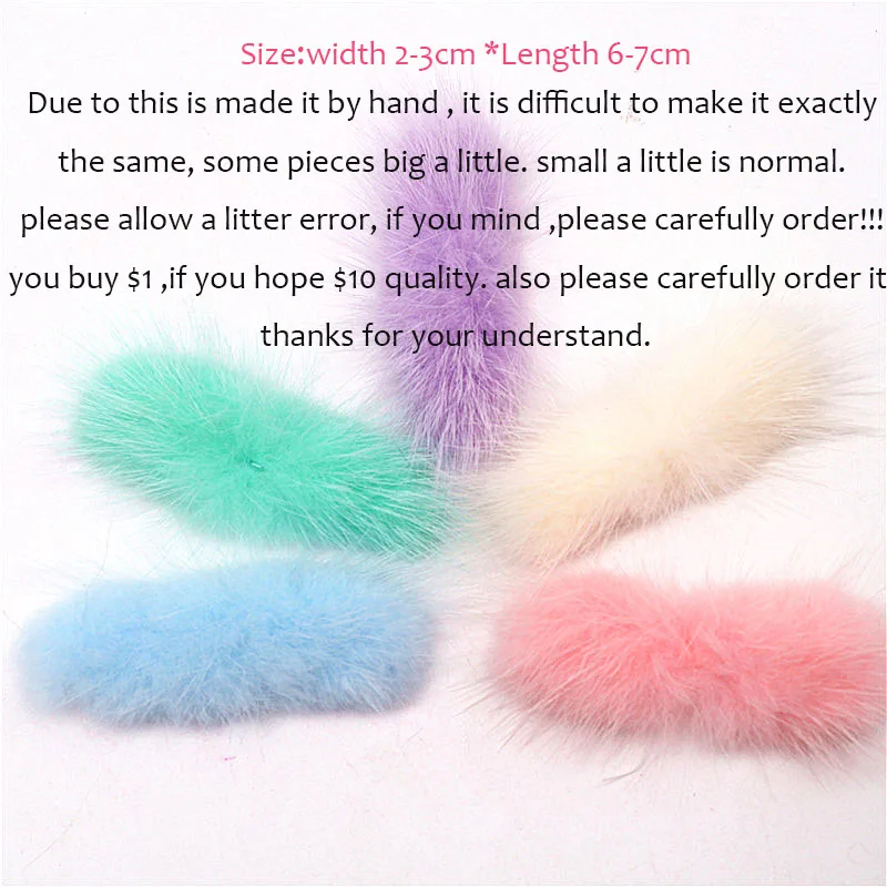 5pcs Real Natural Mink Pompon Bowknot 2*6cm Fur Pompom Balls Bow Tie Fluffy Pompones for Diy Jewelry Craft Supplies Accessories