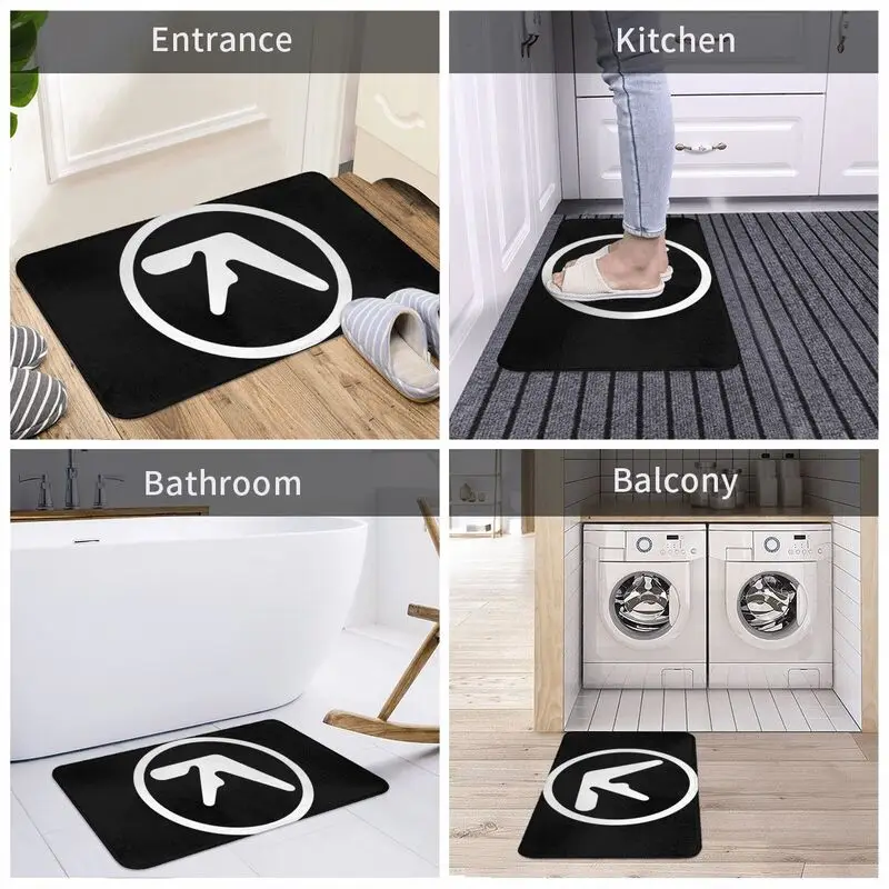 Aphex Twin Logo Mat Rug Carpet Soft Luxury Washable Easy Clean Resist Dirt Mats