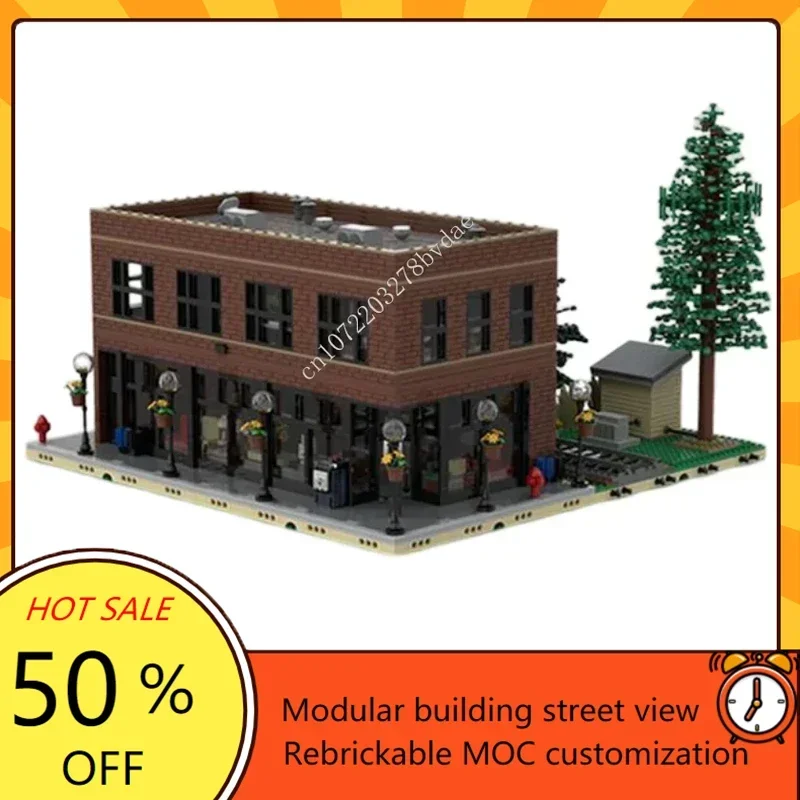 6410PCS Customized MOC Modular Furniture Store street view Model Building Blocks Bricks Children birthday toys Christmas gifts