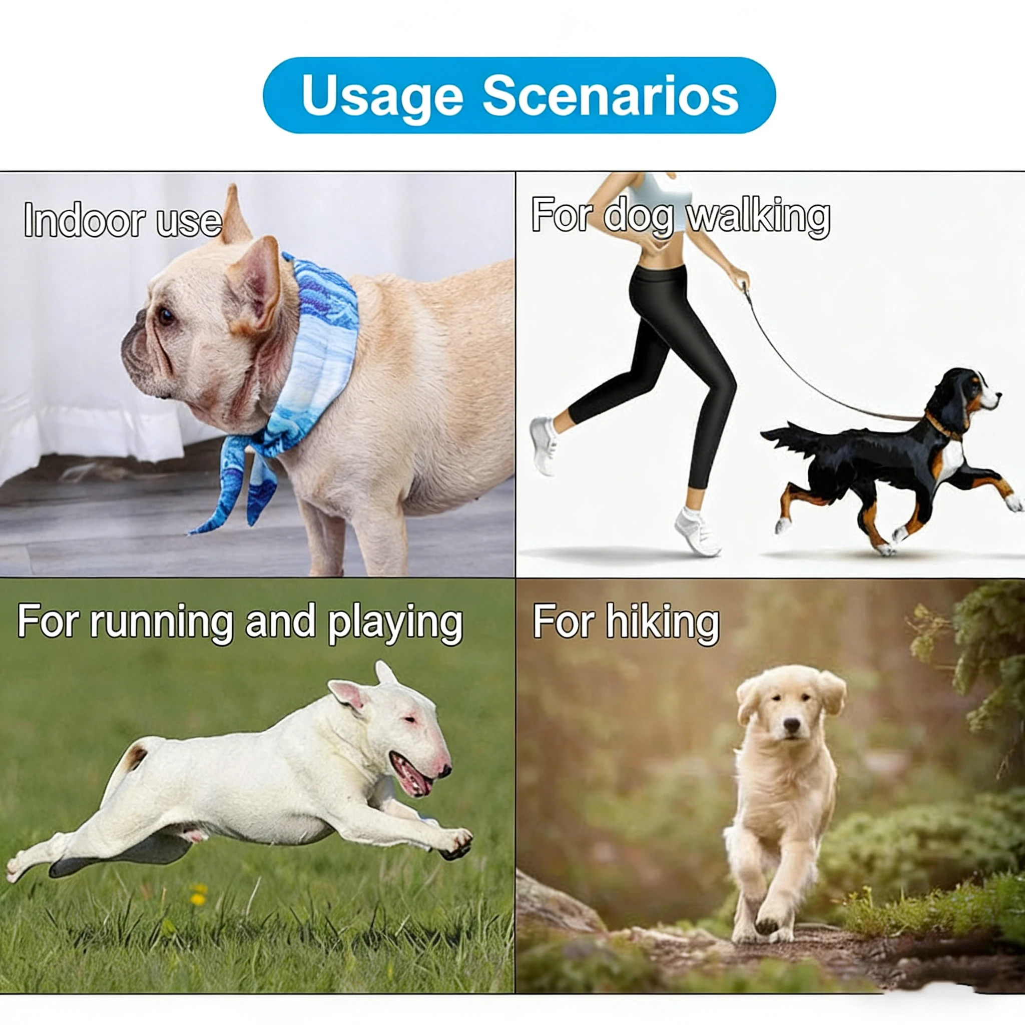 Blue Gel-coated Cool Pet Scarf - Summer Cooling Gadget For Pets Doggy Headband Outdoor Anti-sunstroke Pet Accessory Comfortable - view 3