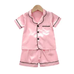 New Summer Baby Girls Clothes Suit Children Sleepwear Shirt Shorts 2Pcs/Sets Kids Boys Pajamas Toddler Costume Infant Tracksuits