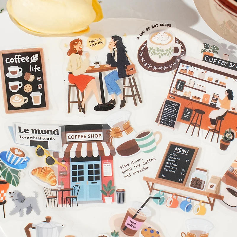 30 قطعة/الحزمة ‌ مادة ملصقات زخرفية من سلسلة الحياة اليومية مثالية لمستلزمات سجل القصاصات بنفسك