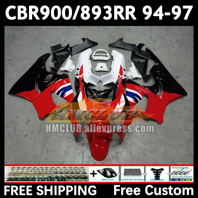 Fairing Kit For HONDA CBR900 CBR893 RR CBR 900 893RR CBR900RR 72No.17 CBR893RR 94 95 96 97 1994 stock red 1995 1996 1997 Body