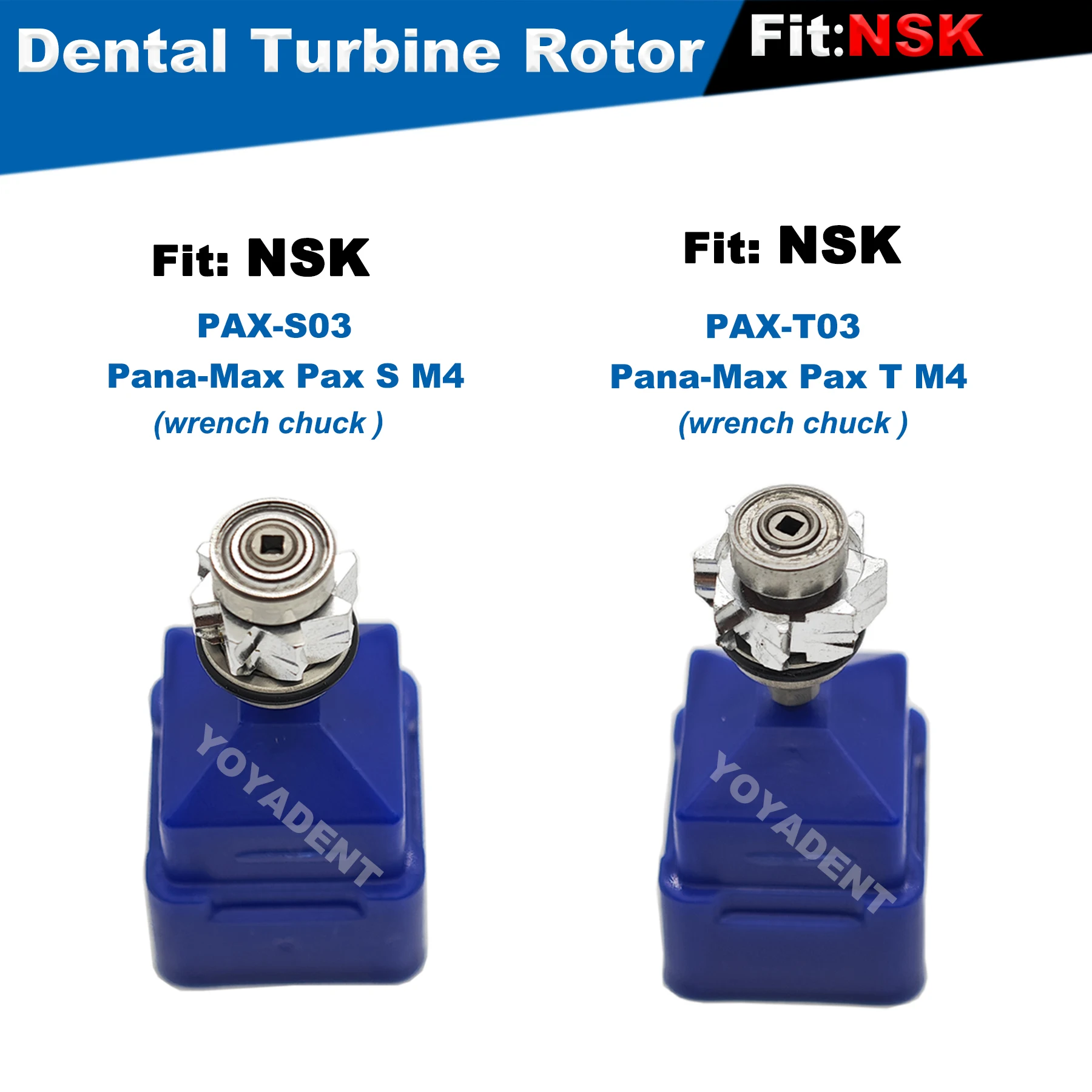 

Fit NSK Pana-Max Pax S M4/T M4 High Speed Handpiece Dental Turbine Cartridge Air Rotor wrench chuck PAX-S03 PAX-T03