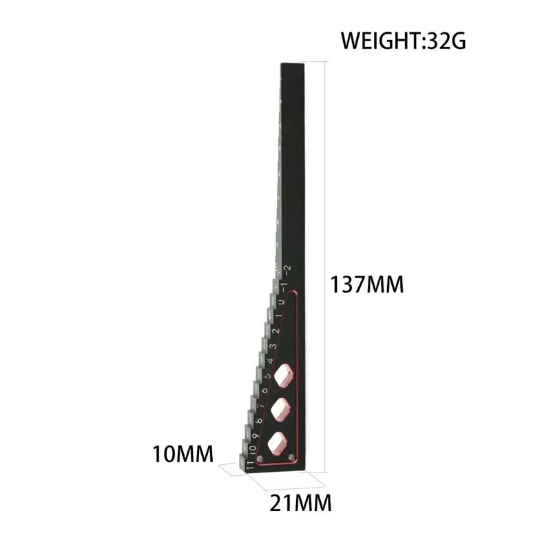Metal Droop Gauge Height Adjuster Ruler for 1/8 1/10 1/12 RC Car Black Gold Upgrade Parts