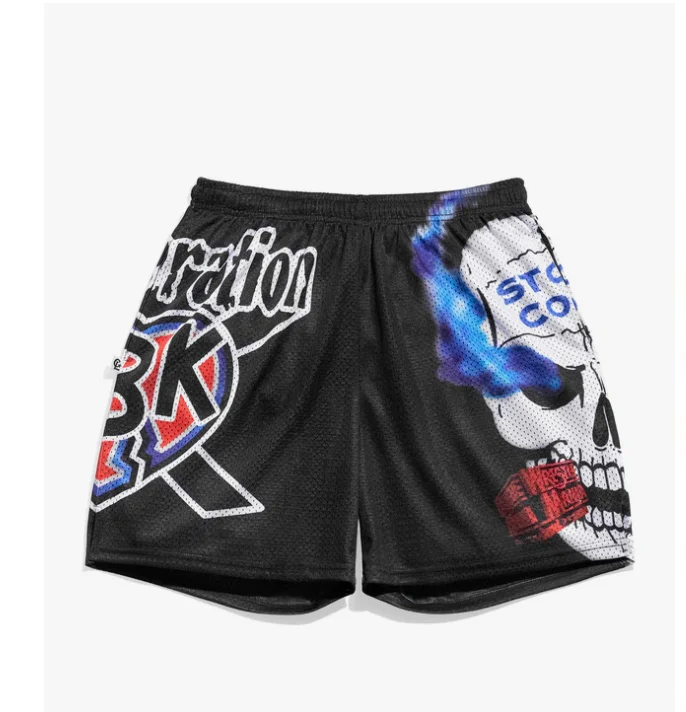 

Мужские зеленые сетчатые шорты с этническим принтом 2026 года, ультрабыстросохнущие, подходят для повседневной носки и тренировок, модные и универсальные