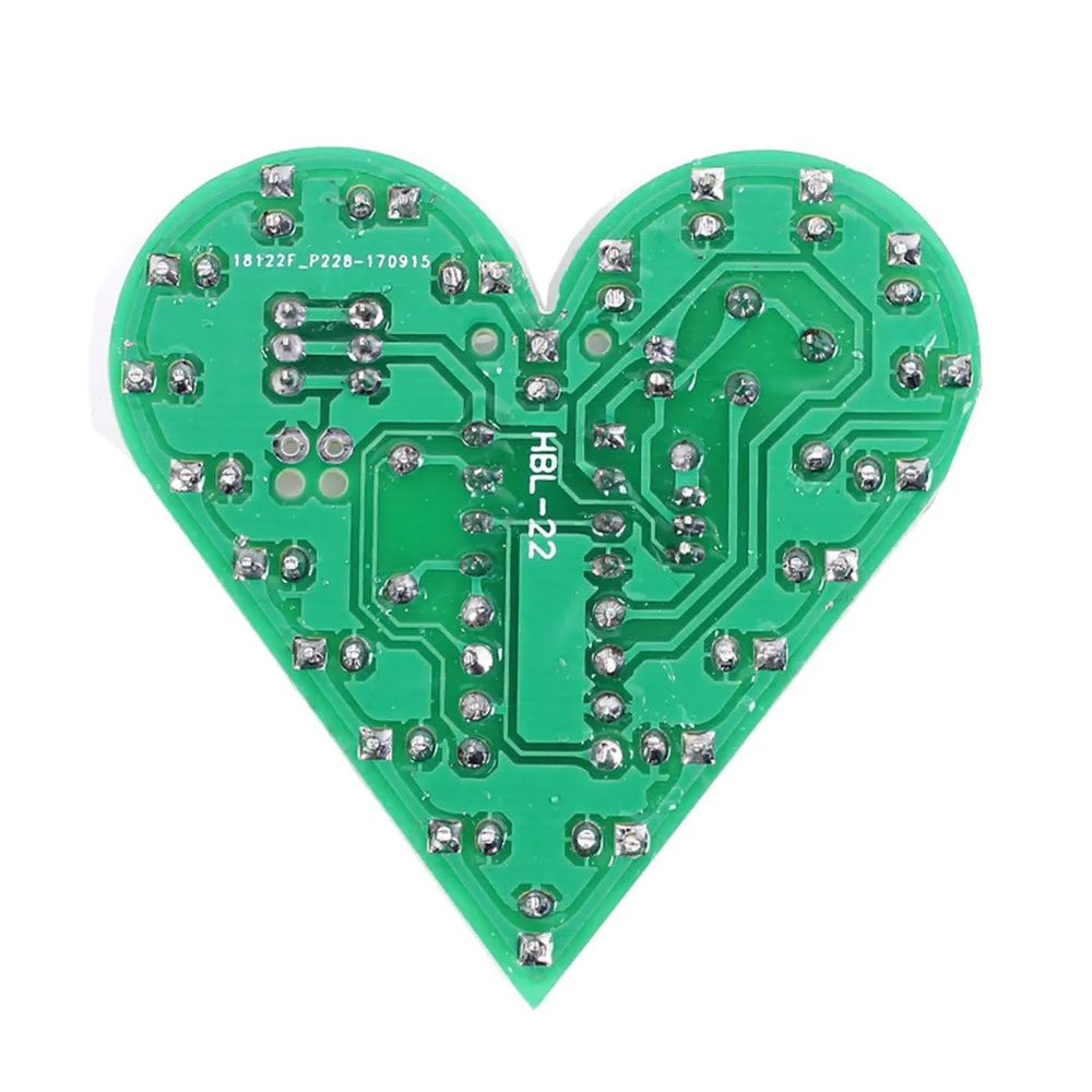 diymore Heart Shape LED Flashing Light DIY Kit with PCB DC 4-6V 4 Color Available for Soldering Kit DIY Electronic Kit