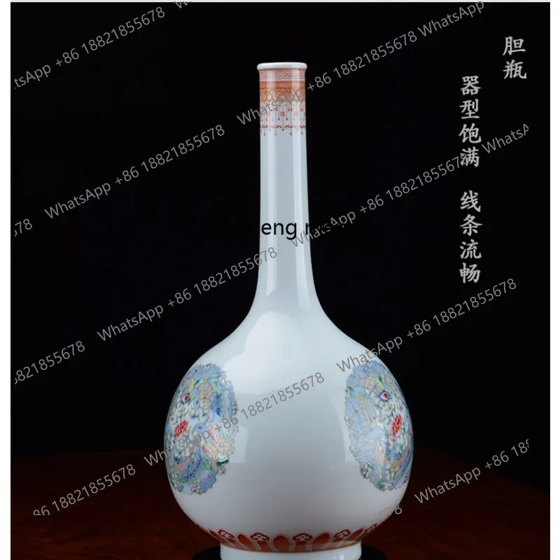 

Handmade vase pastel bile vase Fu in front of Jingdezhen ceramic small vase factory direct sales custom wholesale