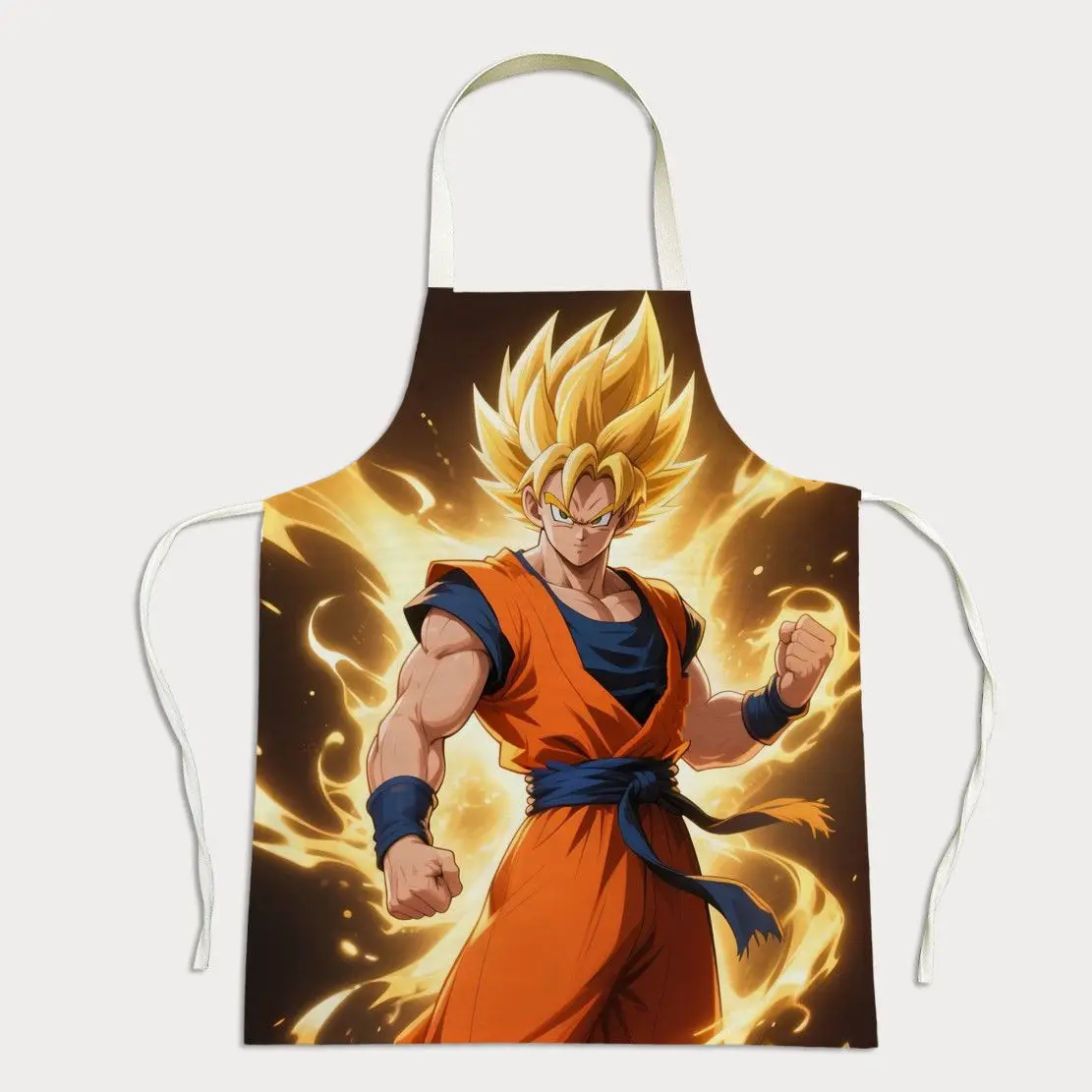 Dragon Ball Schürze, niedliche, modische Cartoon-Schürze, personalisiert, kreativ, Kawaii-Kunst, Malerei, Hausarbeit, Taillenschürze, Geschenk für Freunde – Detail 10