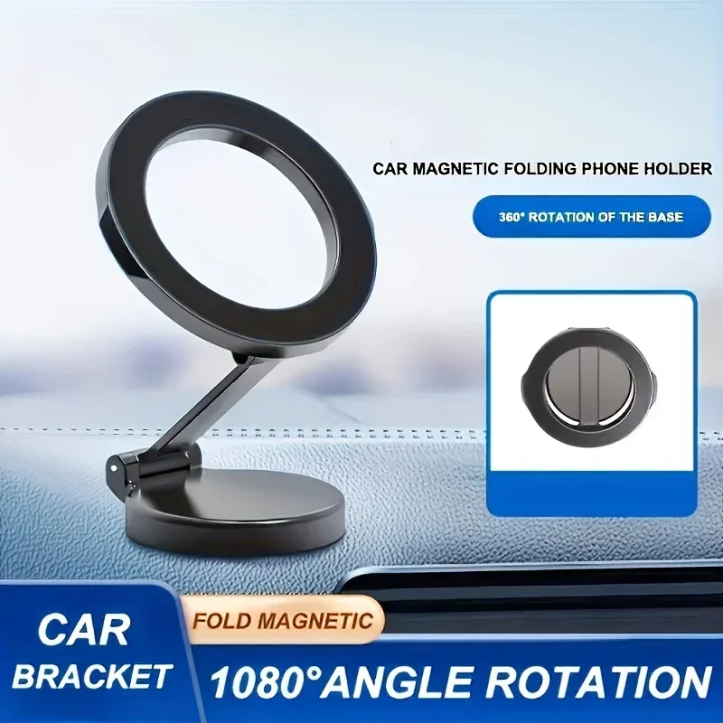All-Metal Aluminum Alloy MagSafe Car Mount – 360° Rotating, Strong Magnet Magnetic Phone Holder for iPhone & All Smartphones view 5