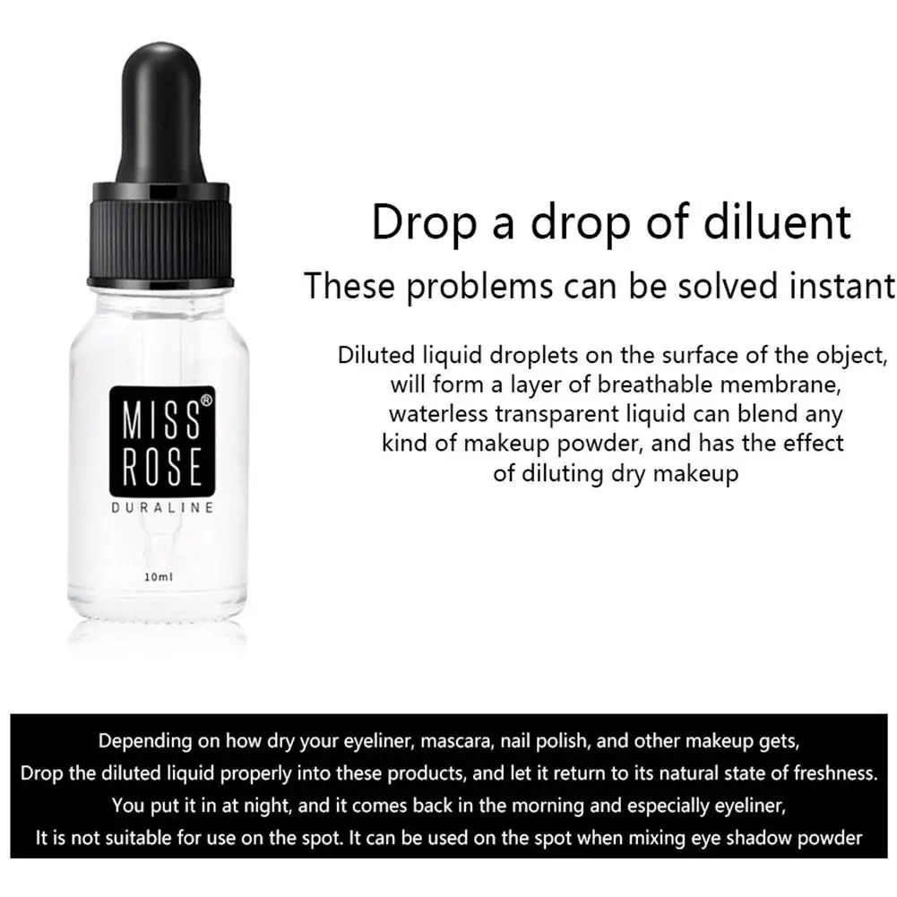 10ml Convenient Waterproof Makeup Dilution Blending Source Polish Diluent Manufacturer Eyeliner Tool Powder Nail Eyeshadow B7R4